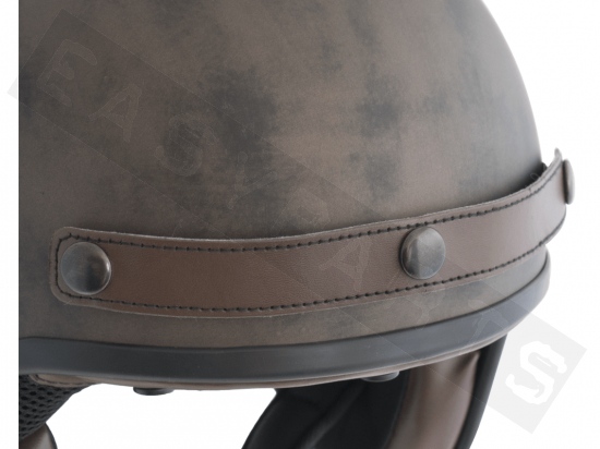 Helmet Insert CGM with Push Buttons Brown Imitation Leather